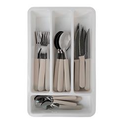 Cubiertos Fusión Beige 24pc + Cubiertero