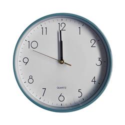 Reloj  de pared 25cm liso Celeste