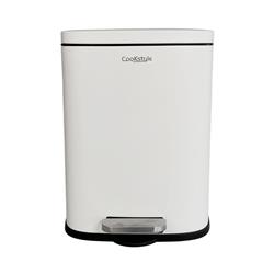 Cesto a pedal recto 8lt Blanco