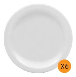 Plato hondo x6 Blanco