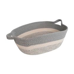 Canasto oval tricolor Gris mediano