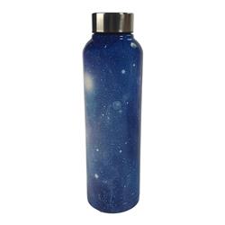 Botella decorada galaxia Azul