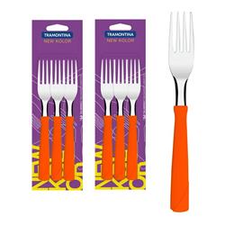 Set Tenedor New Kolor Naranja X6