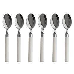 Set de cucharas X6 mango brillante Blanco