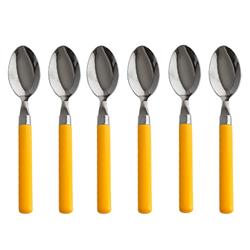 Set de cucharas X6 mango brillante Amarillo