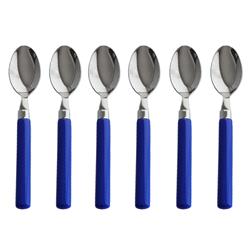 Set de cucharas X6 mango brillante Azul
