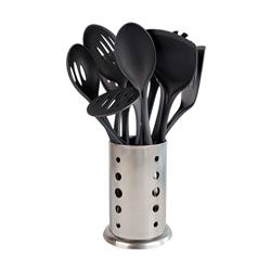 Set de 9 utensilios de Nylon con base